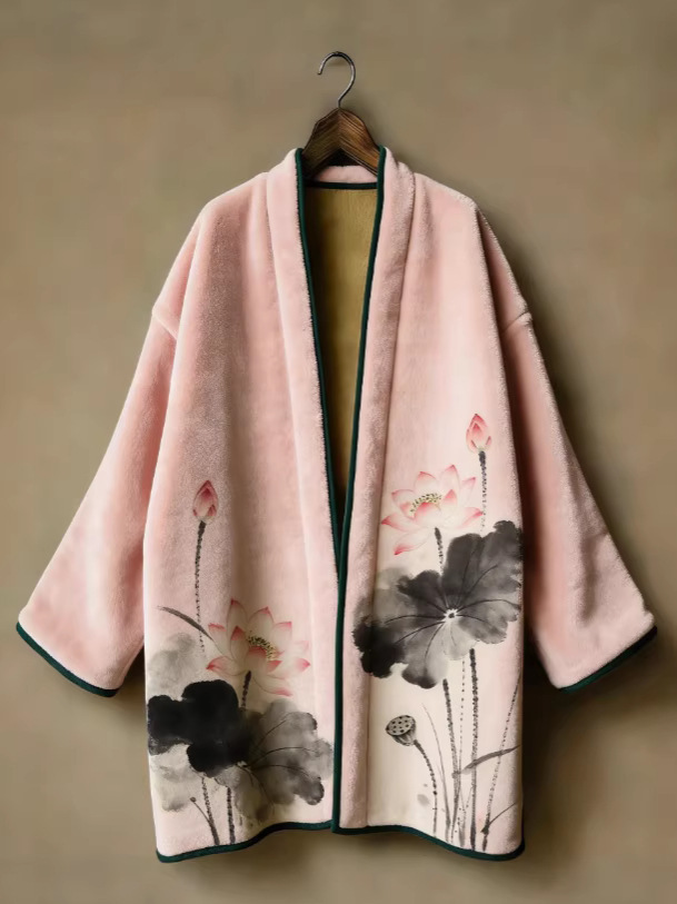 Kimono Yukata Cotton - ชุดกิโมโนญี่ปุ่นแบบใหม่ประจำฤดูใบไม้ร่วง-ฤดูหนาวปี 2026 ยูกาตะ ซามูไร สำหรับผู้ชายและผู้หญิง เสื้อโค้ทผ้าแฟลนเนลพิมพ์ลาย