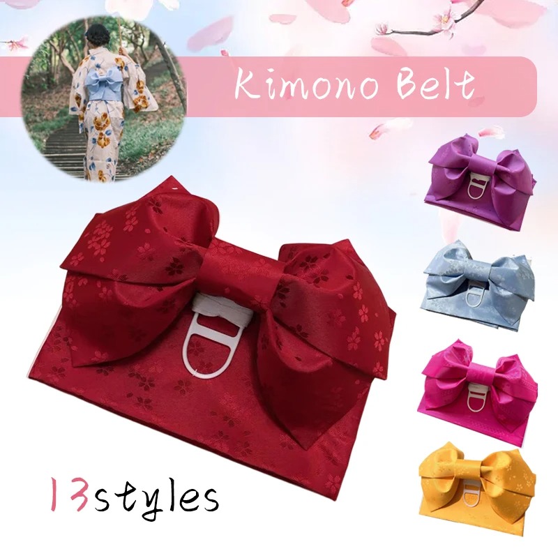 Kimono Yukata Cotton - สไตล์ญี่ปุ่นKimono Obiเข็มขัดรัดตัวคลาสสิกGeisha Kimonos Yukataเข็มขัดเอวผู้หญิงชุดเข็มขัดSashเข็มขัด