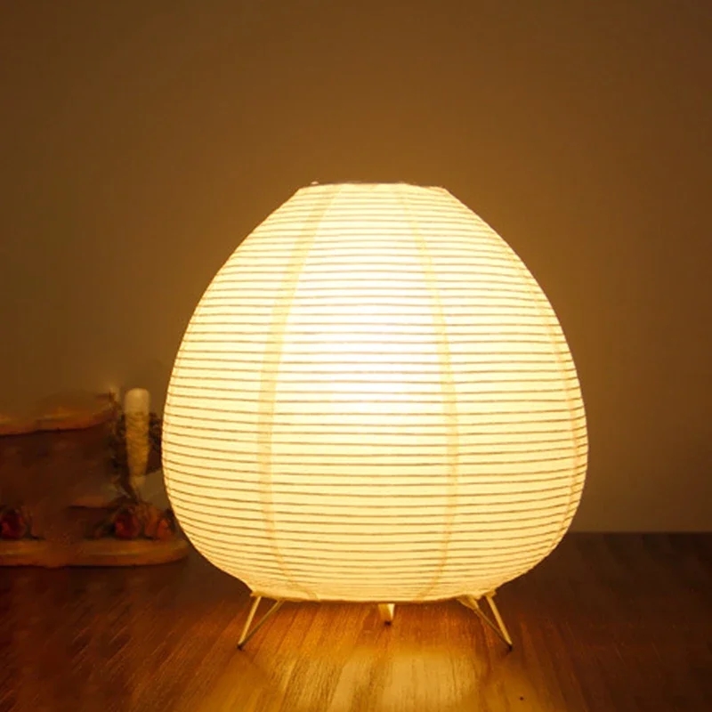 Japanese Lantern Paper - ญี่ปุ่นข้าวโคมไฟกระดาษ LED โคมไฟห้องนั่งเล่นห้องนอนข้างเตียง Study โรงแรมโฮมสเตย์ Art
