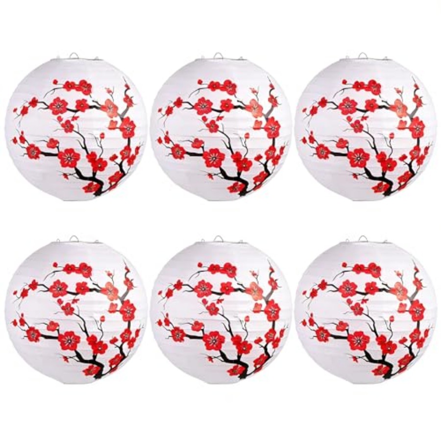6 แพ็ค ตกแต่งเทศกาลตรุษจีน โคม - Japanese Lantern Paper บทวิจารณ์และราคา