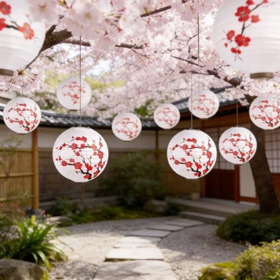 6 แพ็ค ตกแต่งเทศกาลตรุษจีน โคม - Japanese Lantern Paper บทวิจารณ์และราคา