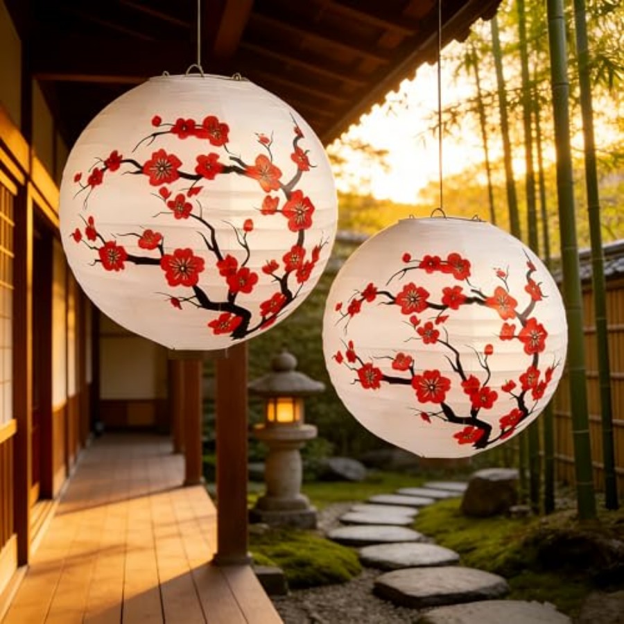 6 แพ็ค ตกแต่งเทศกาลตรุษจีน โคม - Japanese Lantern Paper บทวิจารณ์และราคา