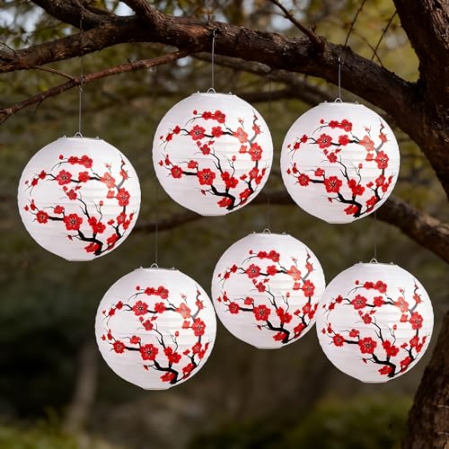 6 แพ็ค ตกแต่งเทศกาลตรุษจีน โคม - Japanese Lantern Paper บทวิจารณ์และราคา