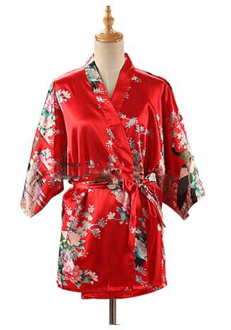 ชุดนอนผ้าไหมซาตินลายพิมพ์นกยูง - Kimono Yukata Cotton บทวิจารณ์และราคา
