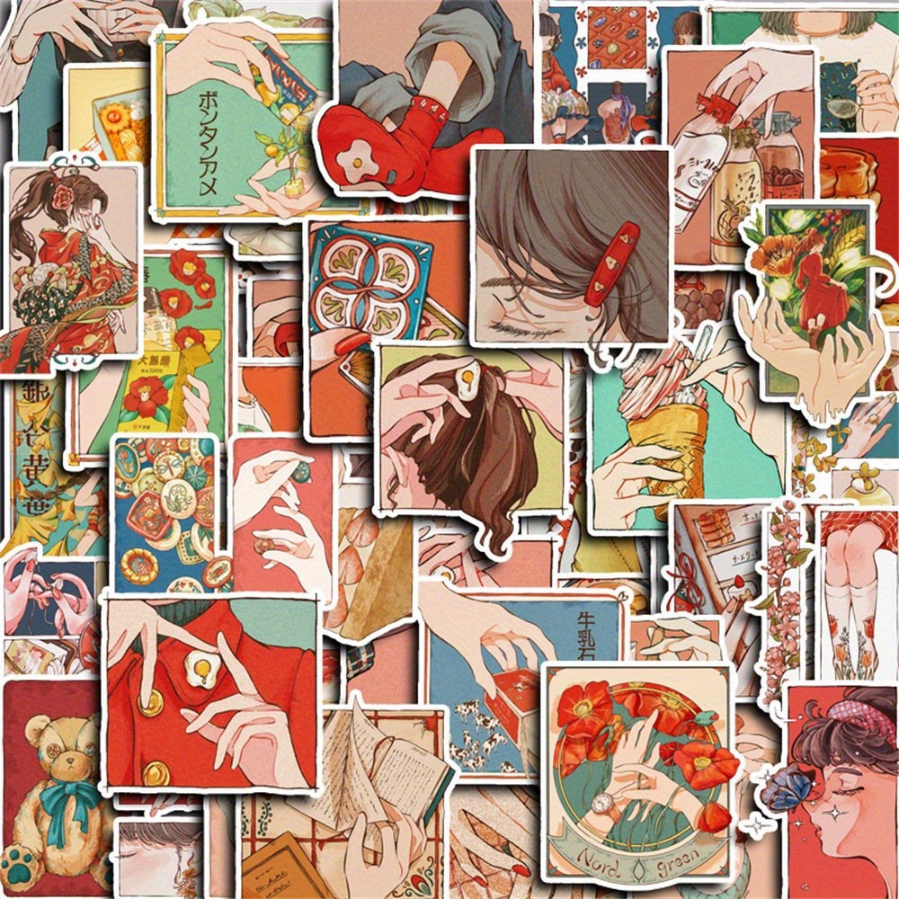 50 ชิ้น สติกเกอร์สไตล์วินเทจแบ - Japanese Lifestyle Store บทวิจารณ์และราคา