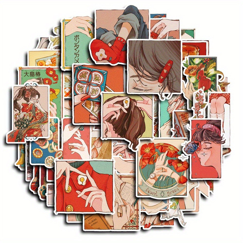 50 ชิ้น สติกเกอร์สไตล์วินเทจแบ - Japanese Lifestyle Store บทวิจารณ์และราคา