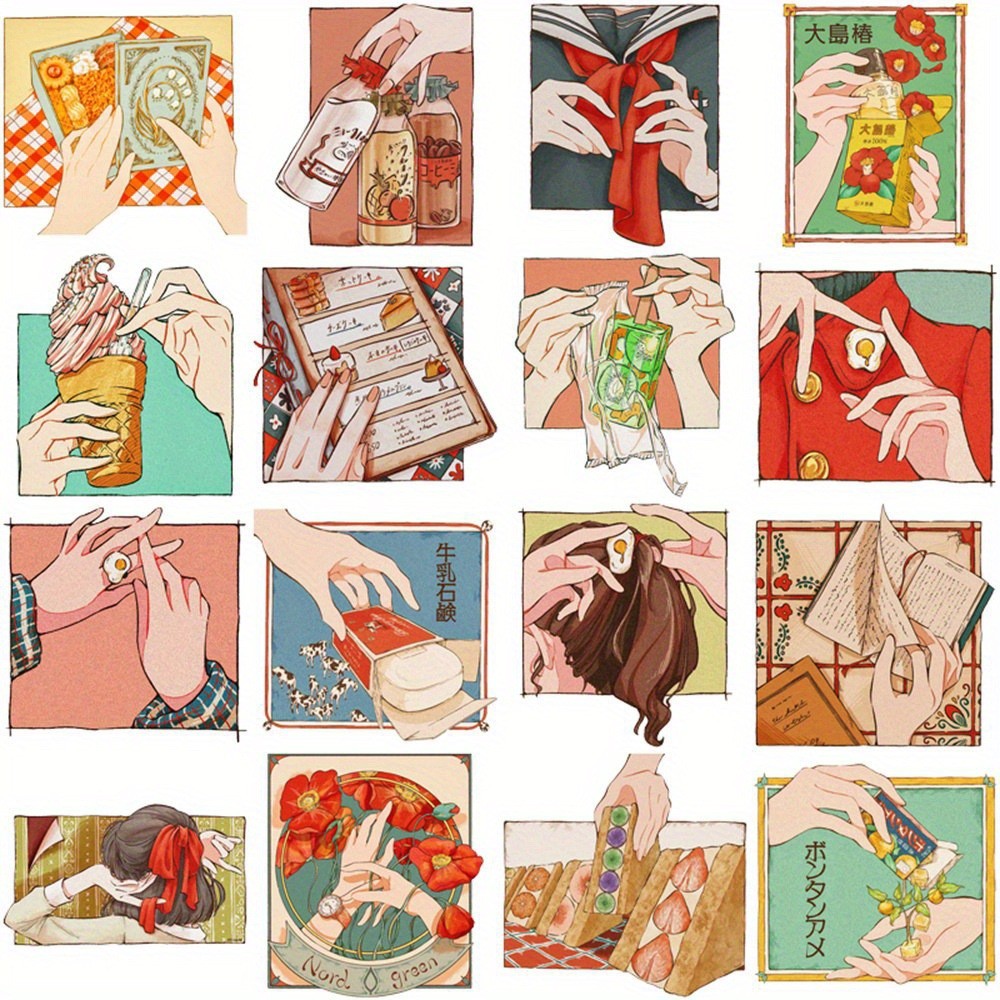 50 ชิ้น สติกเกอร์สไตล์วินเทจแบ - Japanese Lifestyle Store บทวิจารณ์และราคา