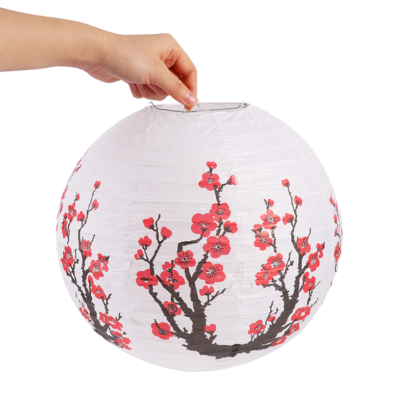 โคมไฟจีนทรงกลมพิมพ์ลายดอกไม้ ข - Japanese Lantern Paper บทวิจารณ์และราคา